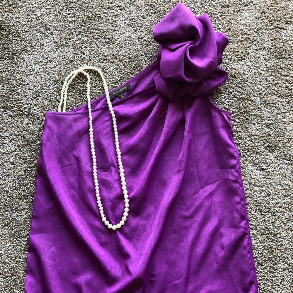 Purple The Limited One shoulder blouse Size S